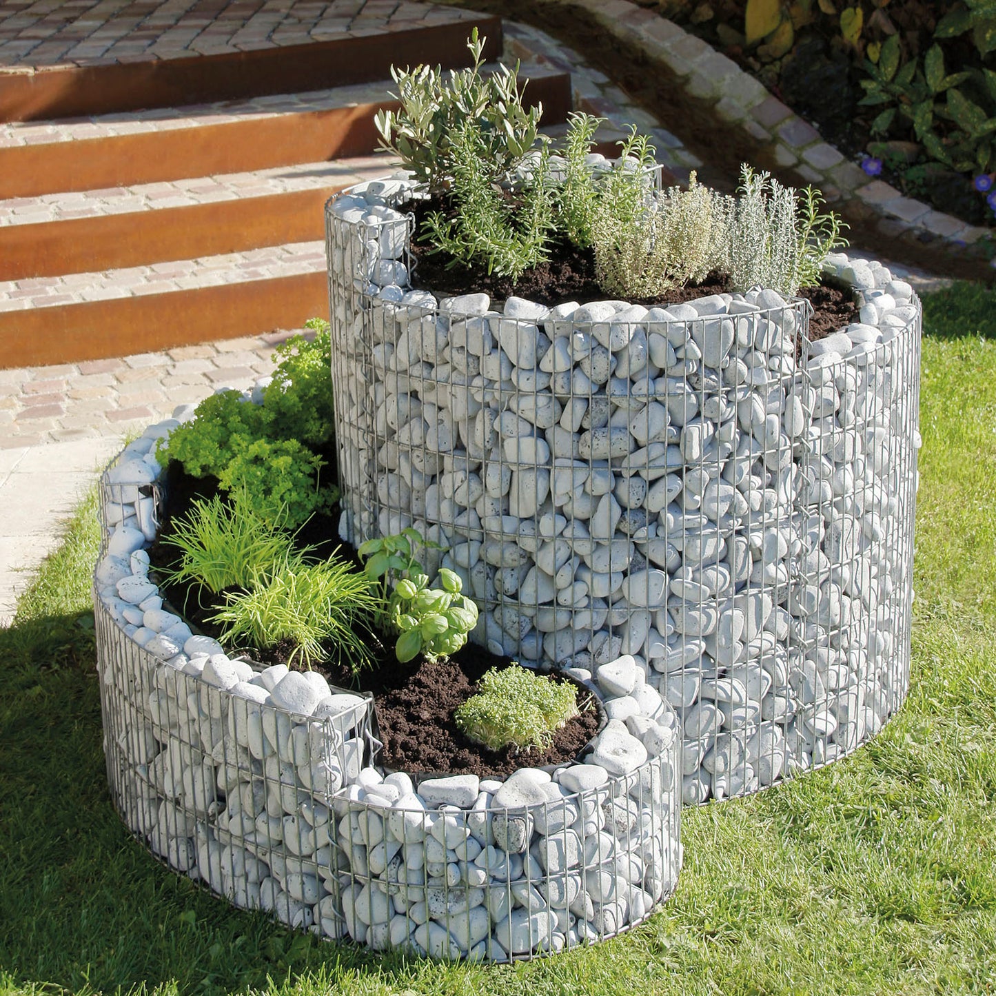 bellissa Grünkraut Kräuterspirale rund 140x110x80 cm