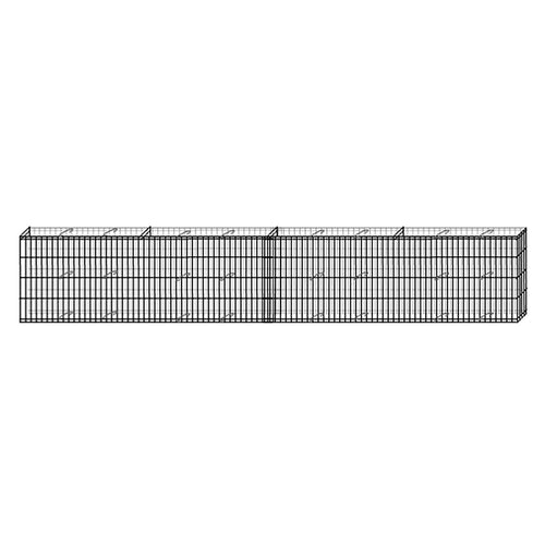 bellissa Mauergitter für gerade u. geschwungene Mauern L232xH40xT10 cm