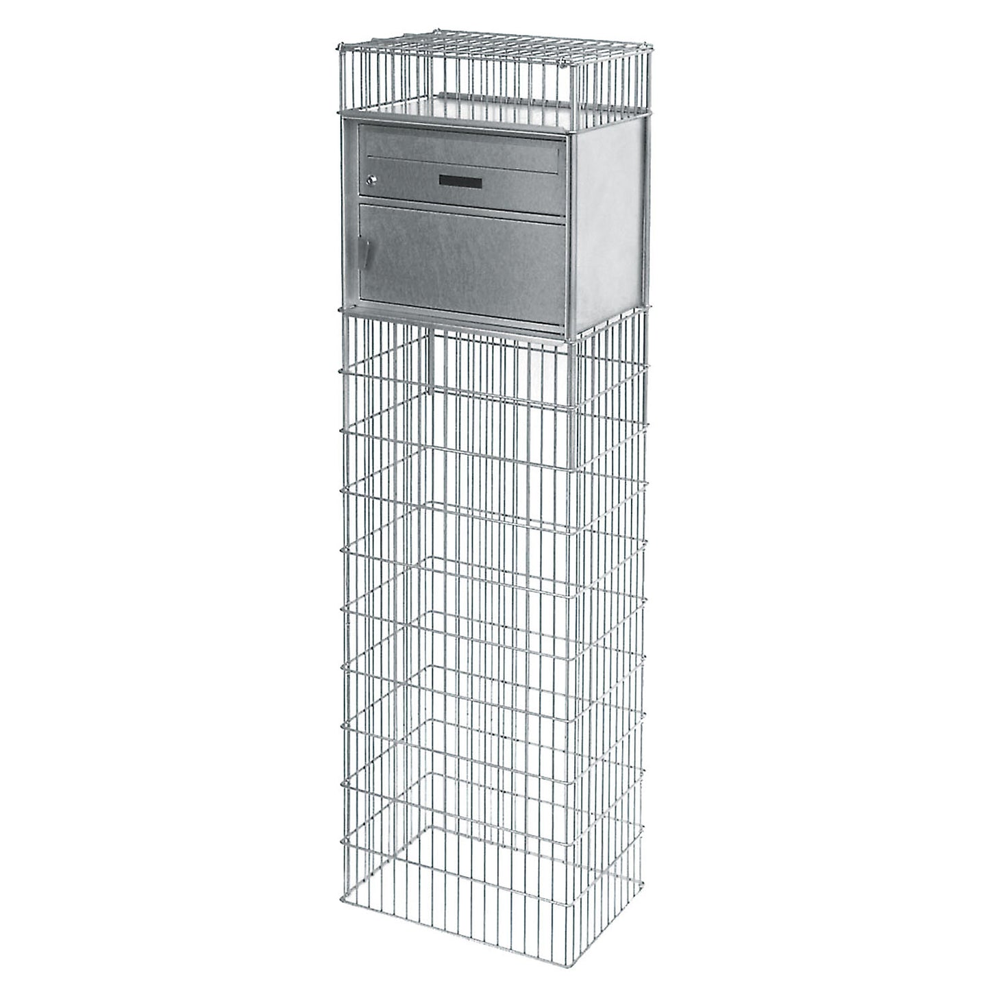 bellissa Briefkasten Gabione Splügen 1 44x31x143 cm verzinkt