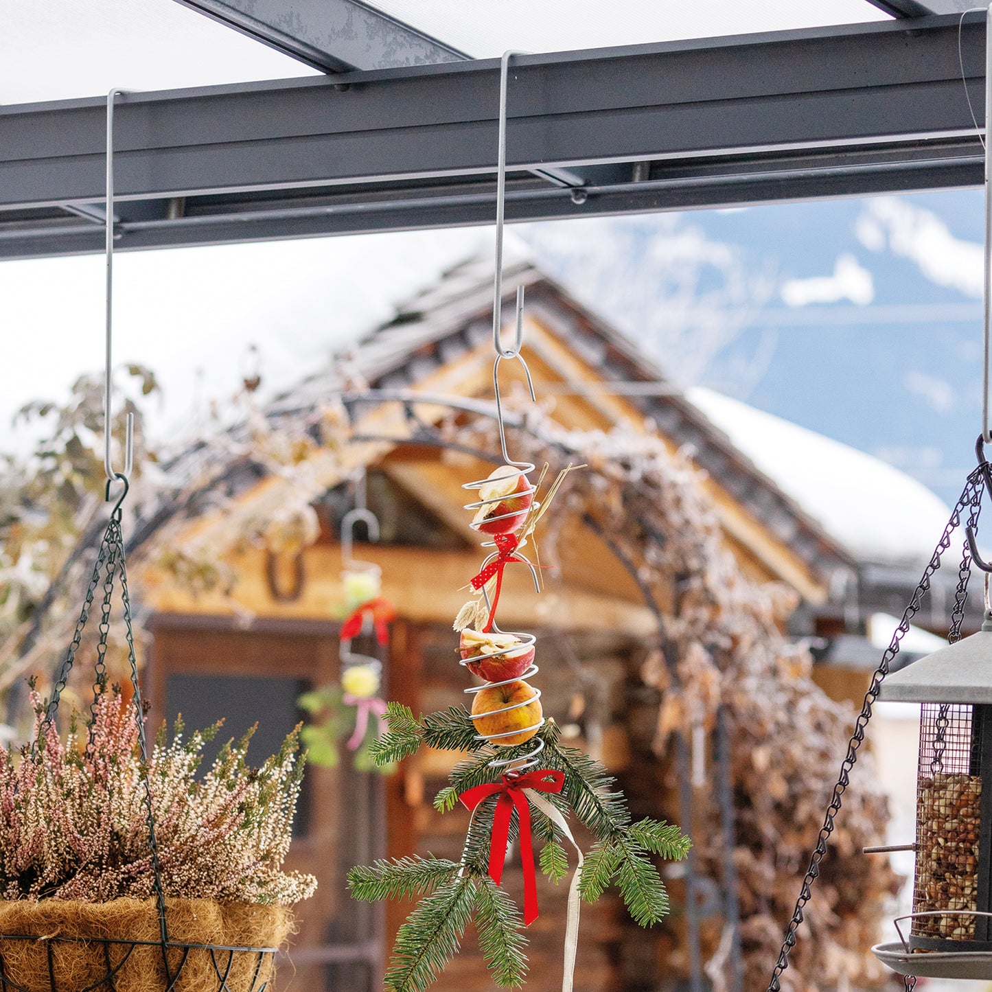 bellissa Blumenampel Halterung 25 (3er Set); L 16 x B 0,4 x H 25 cm, 4 mm verz. Stahl, +Biegeh.