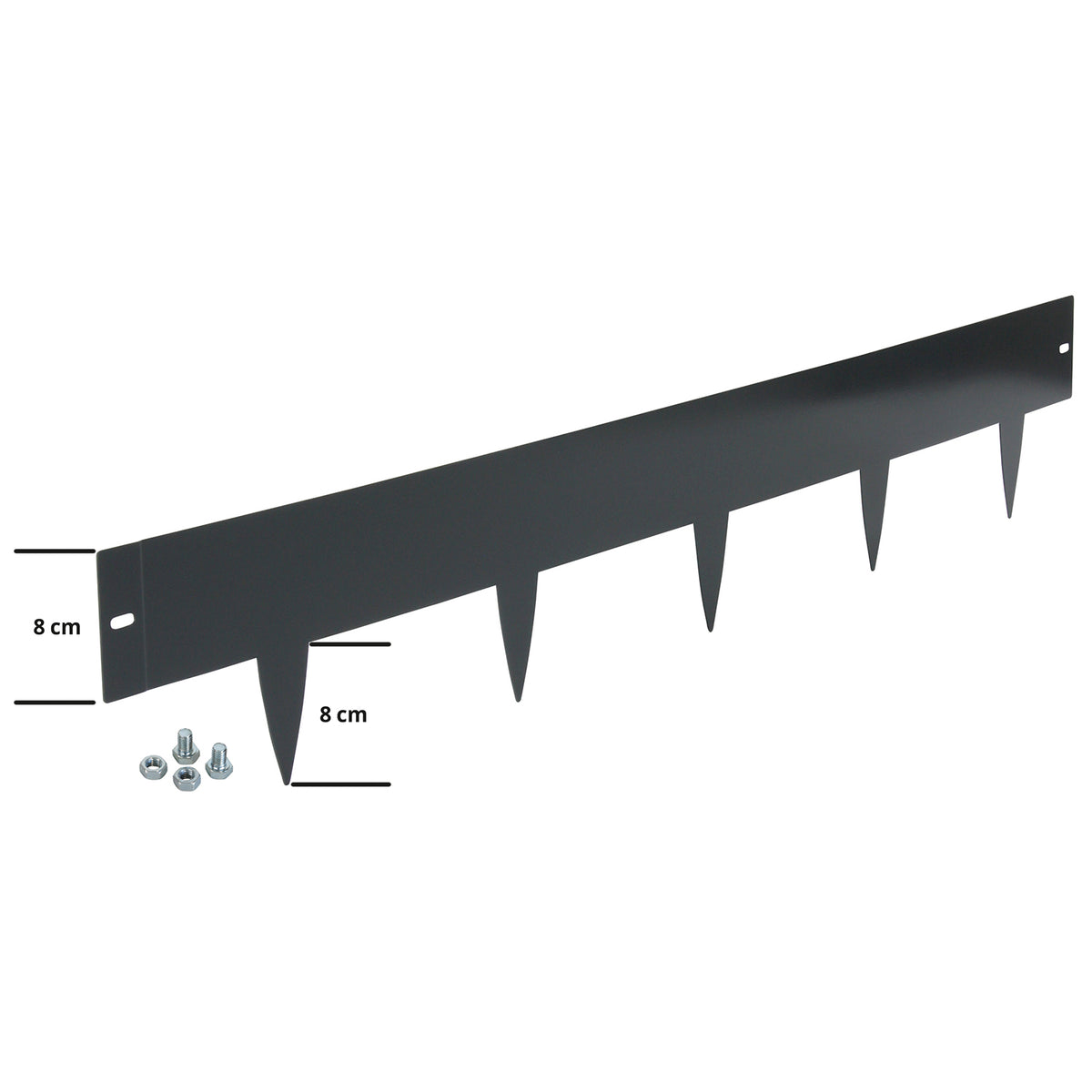 bellissa Rasenkante spina 2er Set Metall anthrazit 103x16 cm, Nutzlänge 2x 100cm - ID: 67832272650614