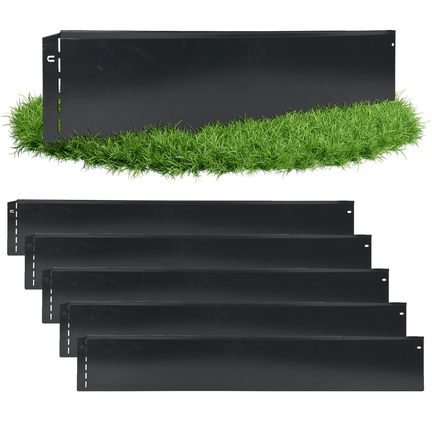 GartenAZ Metall Rasenkante, anthrazit 103x13 cm, Nutzlänge 100 cm