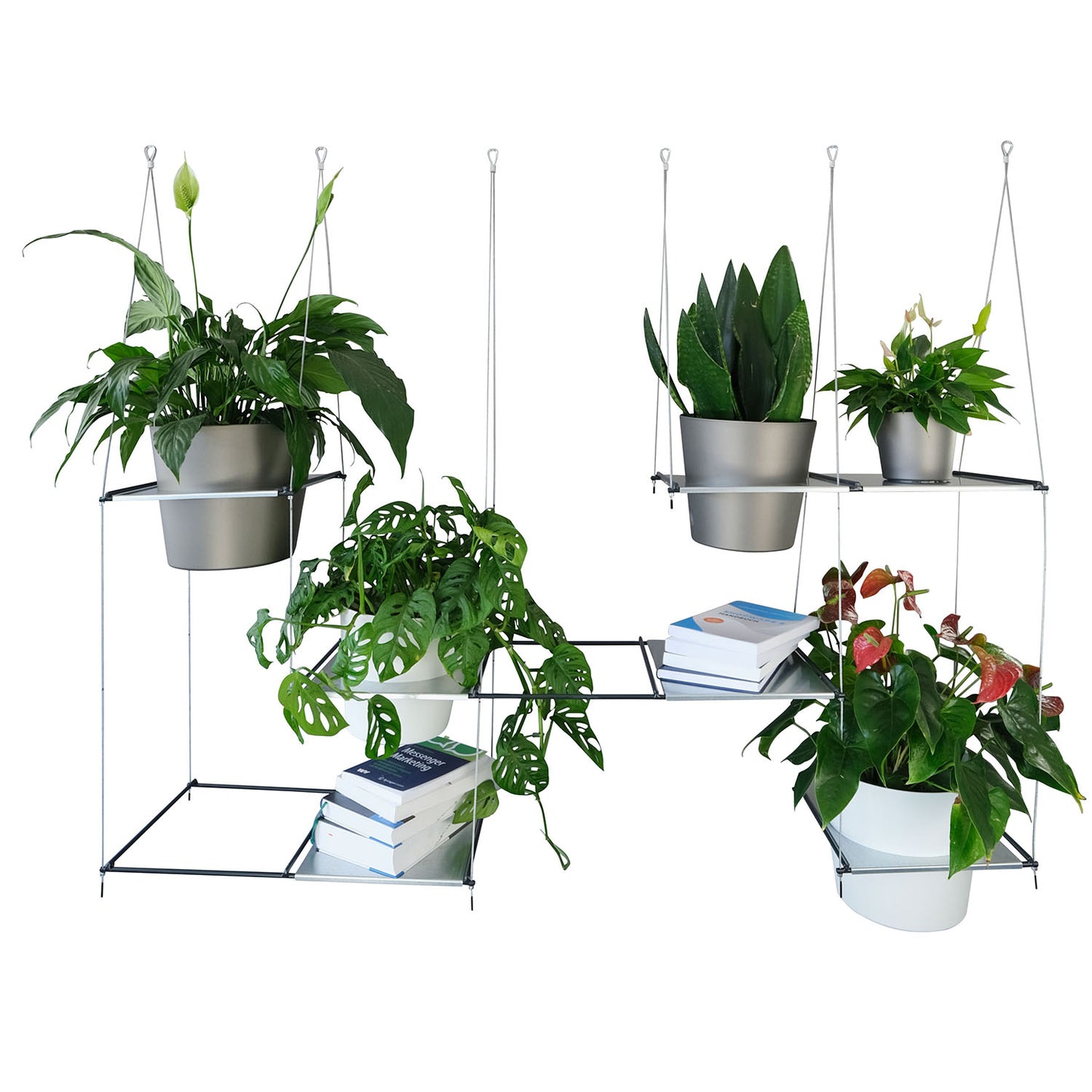 bellissa FILO Hängegarten Komplettset 4 - Hängeregal - Schweberegal