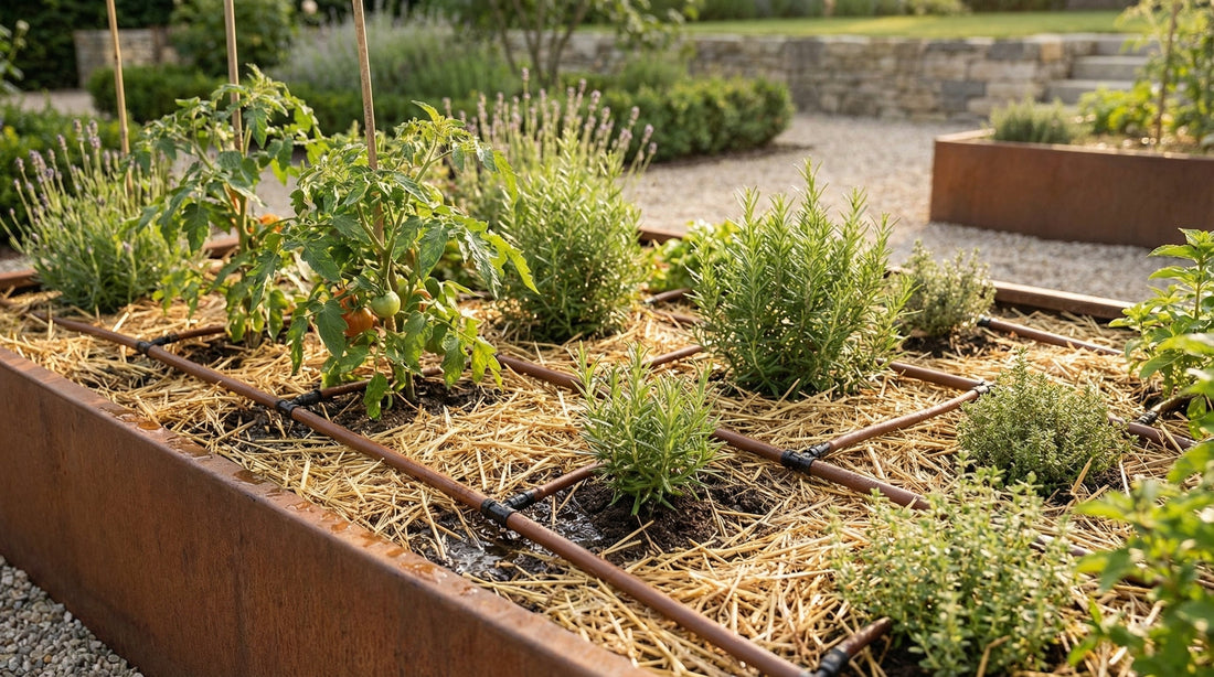 Wasserleitungssystem in Hochbeet