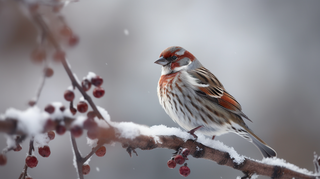 Vogel im Wintergarten