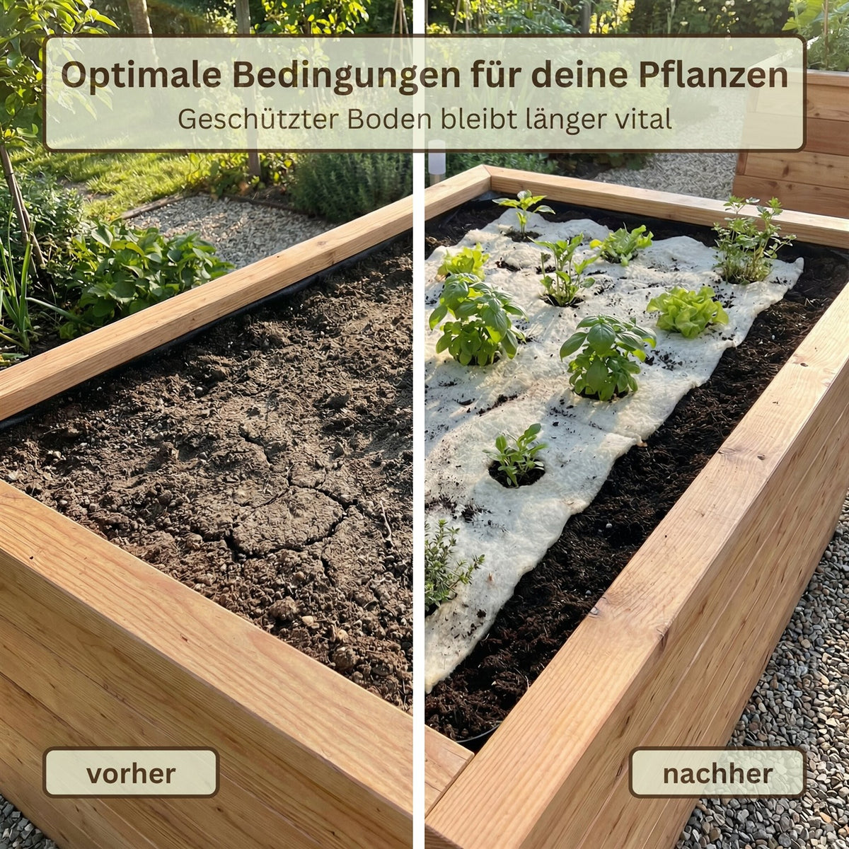 GartenAZ Winterschutz aus Schafwolle – Naturmatte für Garten, Kübelpflanzen & Hochbeete - ID: 71064716247414