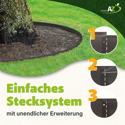 GartenAZ Metall Rasenkante, anthrazit 103x13 cm, Nutzlänge 100 cm - ID: 70409110094198