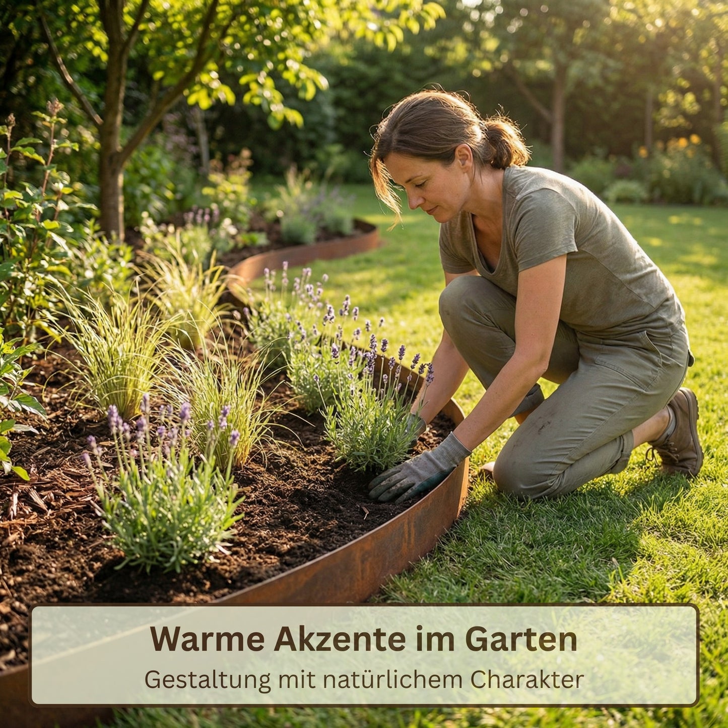 Rasenkantenband aus Cortenstahl – 15 cm hoch, Länge 10 m, 0,5 mm stark – GartenAZ Beetumrandung mit Umbördelung - ID: 69642399154550
