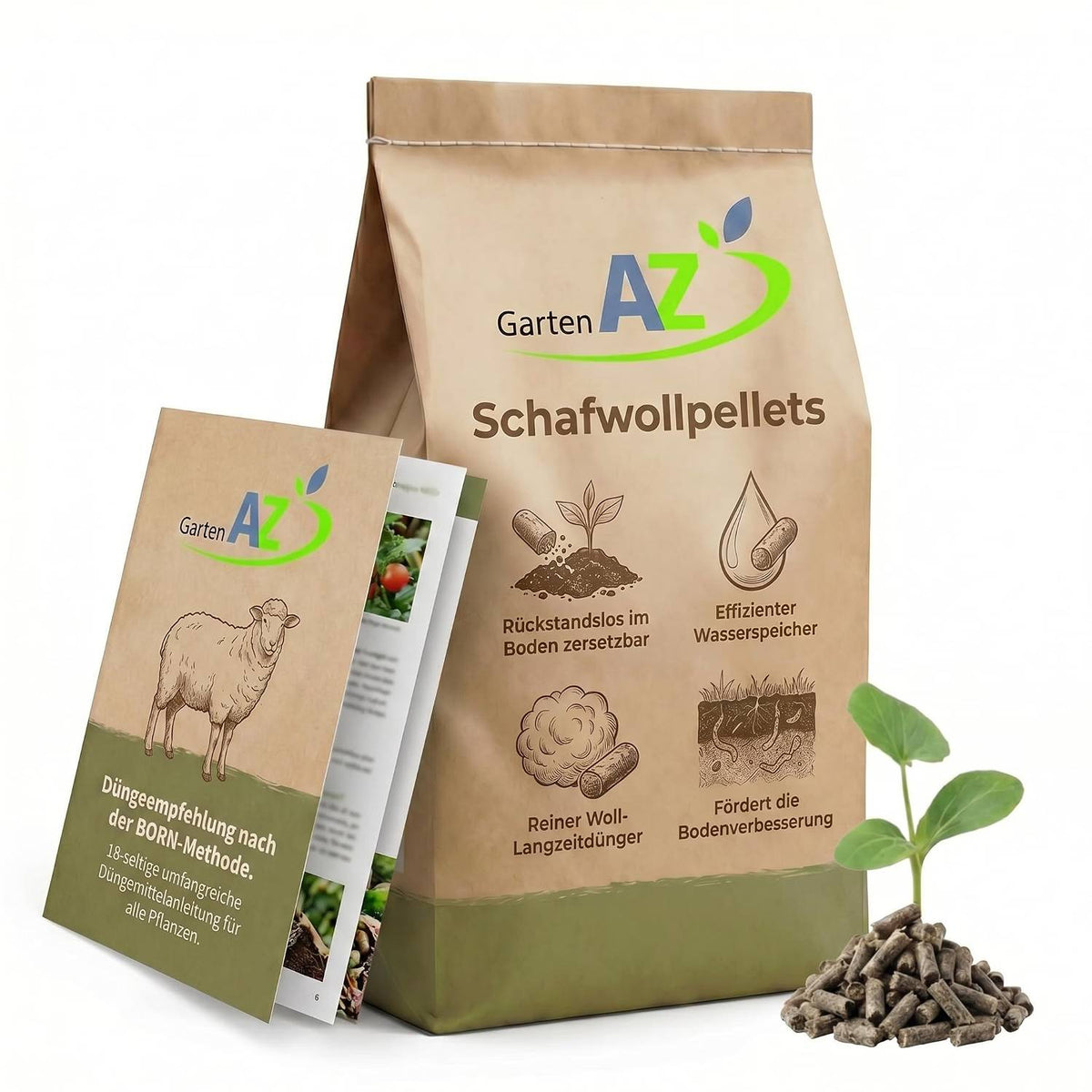 Schafwollpellets – 4kg– Natürlicher Langzeitdünger Bodenaktivator - ID: 71410738528630