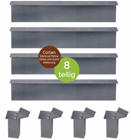 bellissa Schneckenblech Setartikel 100 x 20 cm corten