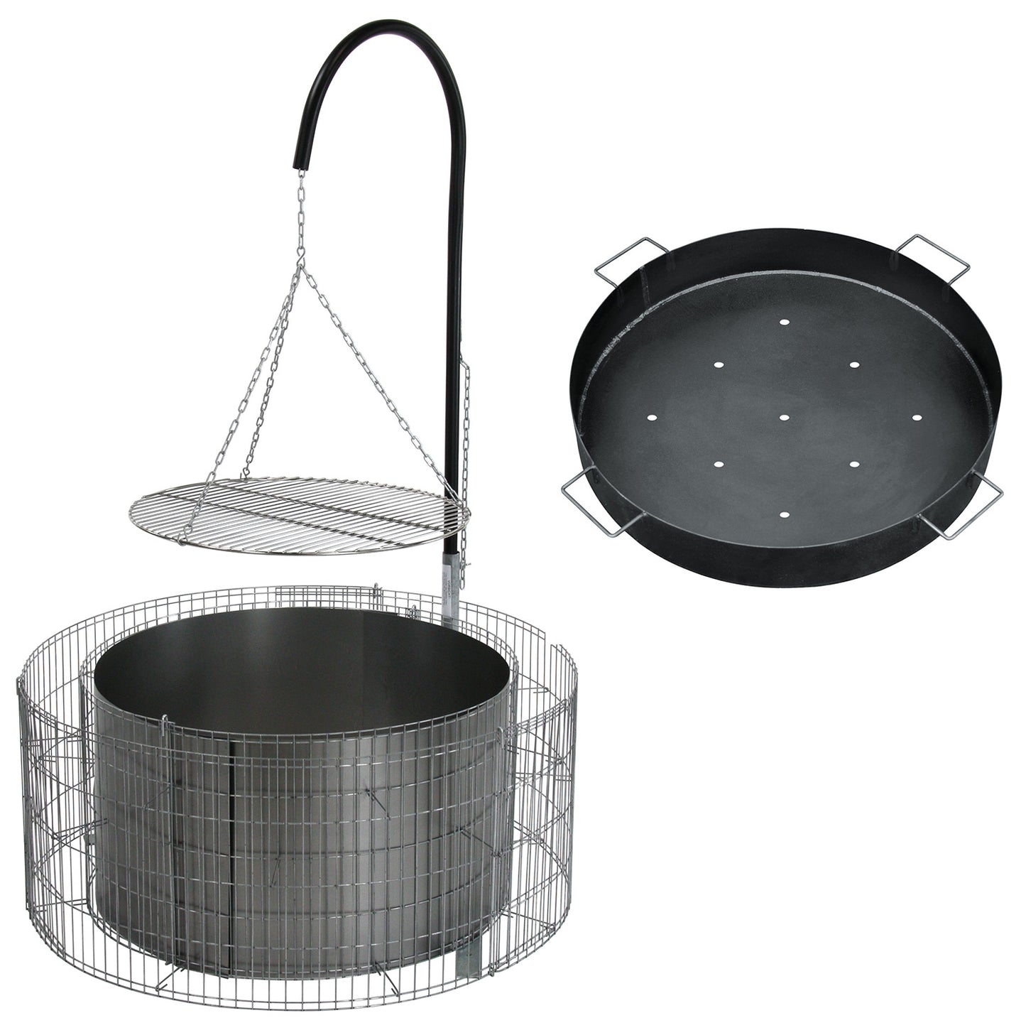 bellissa Feuer und Grillstelle inkl. Kohleschale Ø 92/72 cm H 40 cm - ID: 67832746836342