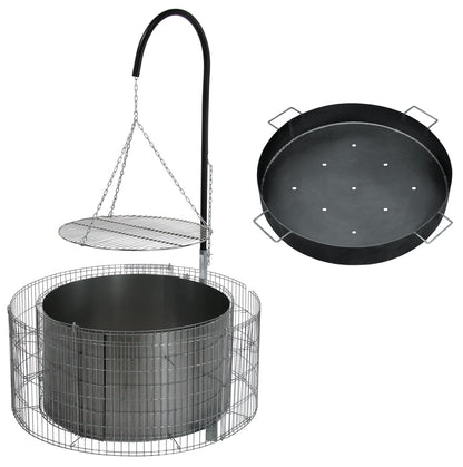 bellissa Feuer und Grillstelle inkl. Kohleschale Ø 92/72 cm H 40 cm - ID: 67832746836342