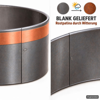 bellissa Schneckenkragen Ø40 cm mit Kupferband verzinkt/Corten: Corten – 3 Stück - ID: 71520659865974