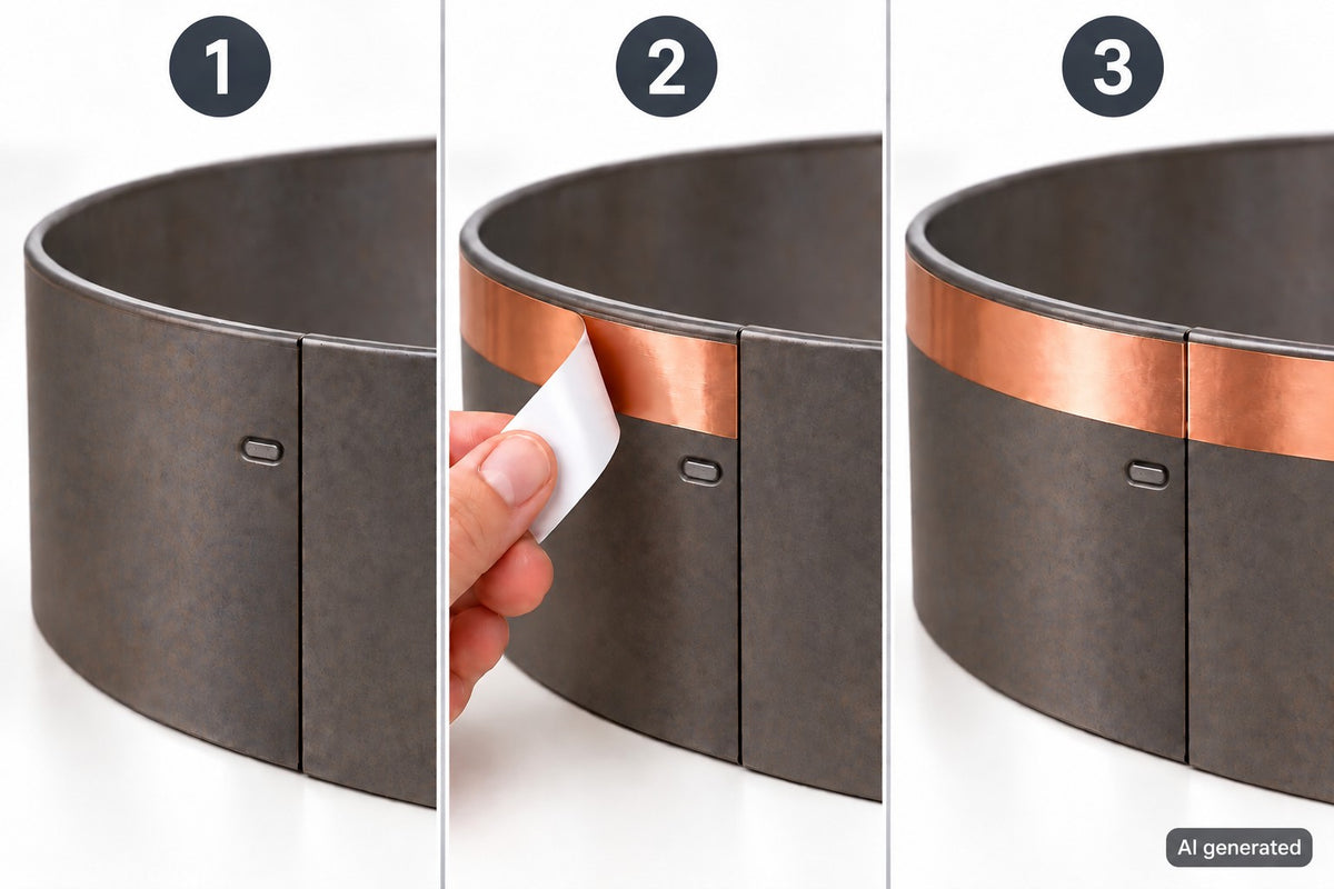 bellissa Schneckenkragen Ø40 cm mit Kupferband verzinkt/Corten: Corten – 3 Stück - ID: 71520661569910