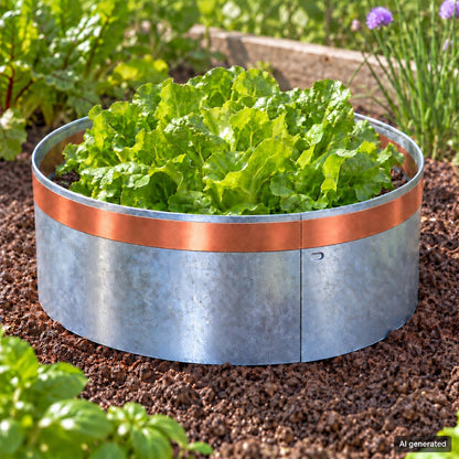 bellissa Schneckenkragen Ø40 cm mit Kupferband verzinkt/Corten: Verzinkt – 3 Stück - ID: 71520648692086