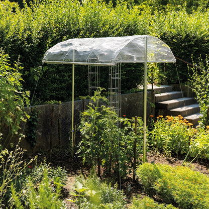bellissa Tomatendach; L 150 x B 120 x H 125-185 cm, Alu Gewebe + Rohre - ID: 71064692556150