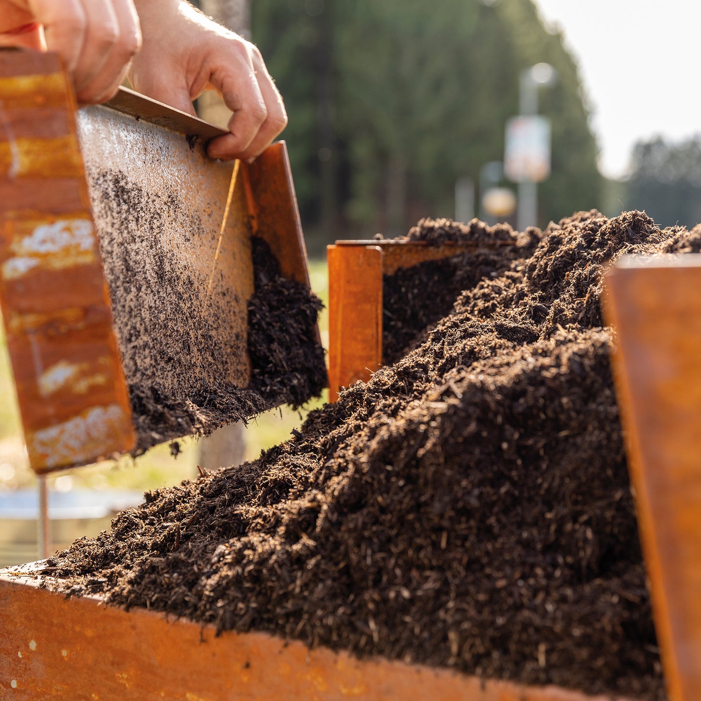 bellissa Vertikalbeet Rahmen M; L 75 x B 75 x H 20 cm, 1.5 mm Corten