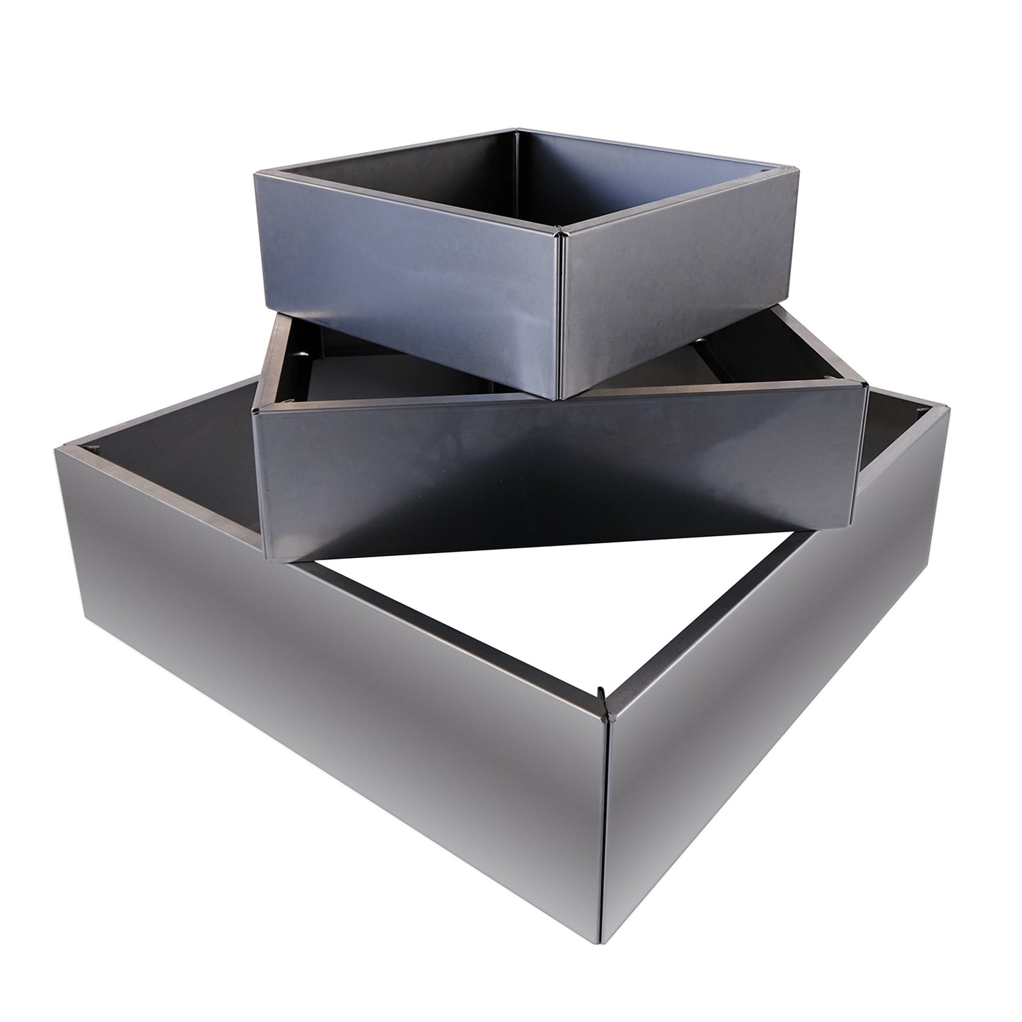 bellissa Turmbeet; L 100 x B 100 x H 70 cm, 1.5 mm Corten, 3 Rahmen - ID: 67863243948406