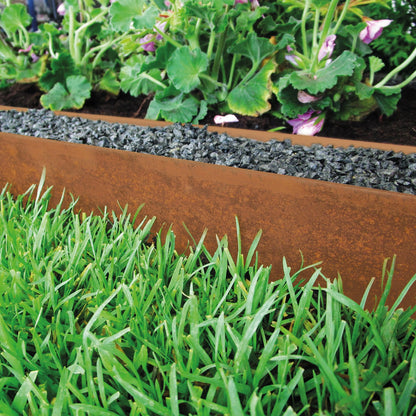 bellissa Rasenkante corten 118x13 cm, Nutzlänge 115 cm - ID: 70408805024118