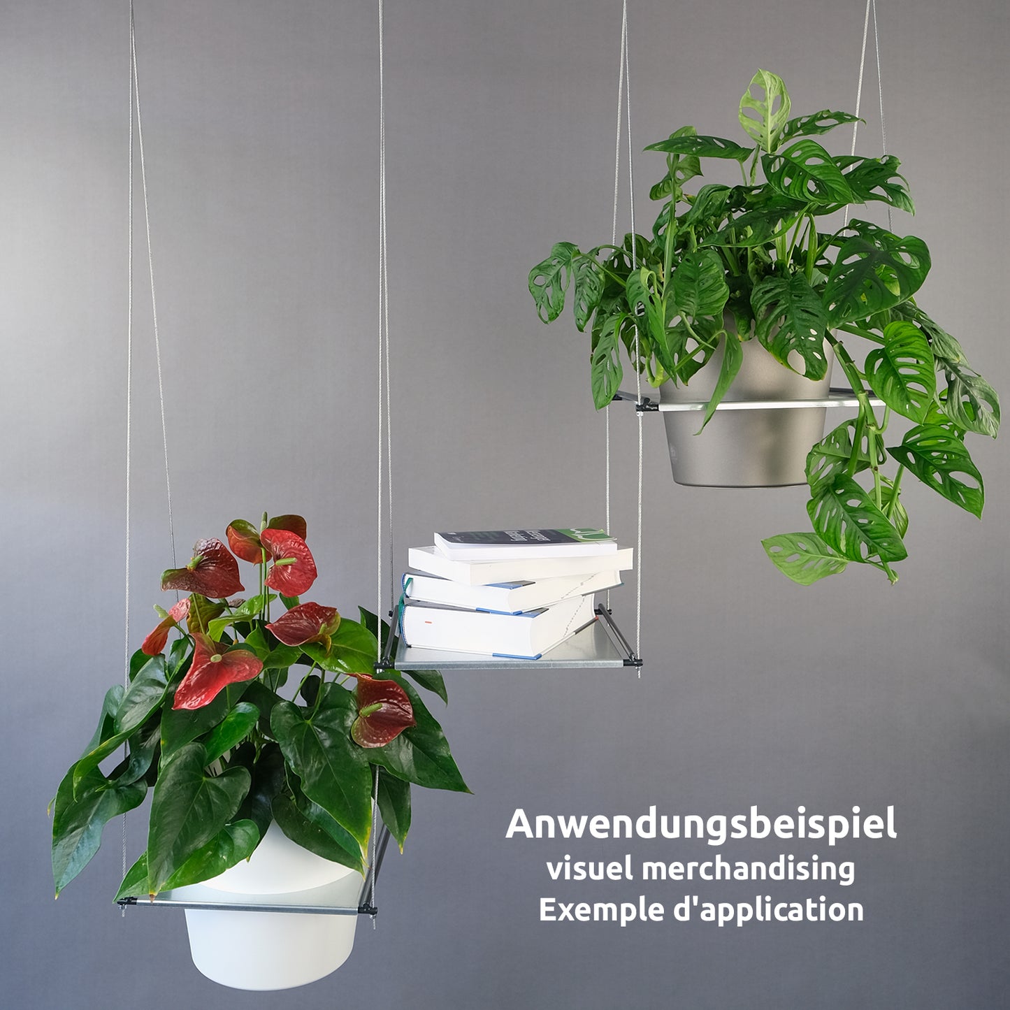 bellissa FILO Hängegarten Komplettset 3 - Hängeregal - Schweberegal