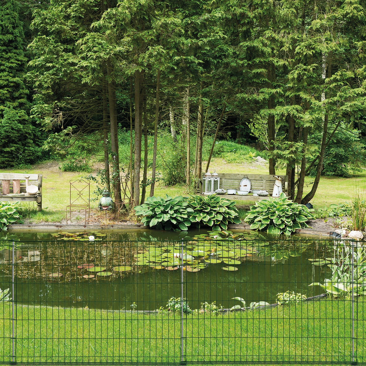 bellissa Teichschutzzaun ohne Schnörkel 116x80 cm