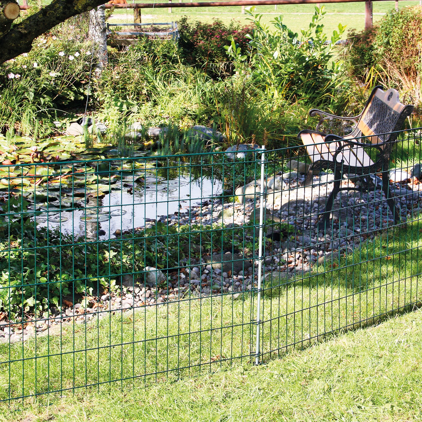 bellissa Teichschutzzaun ohne Schnörkel 116x80 cm