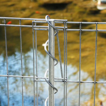 bellissa Teichschutzzaun-Set verzinkt / Kleintiergehege 710x80 cm inkl. 6 Gitter, 7 Pfosten, Spirale