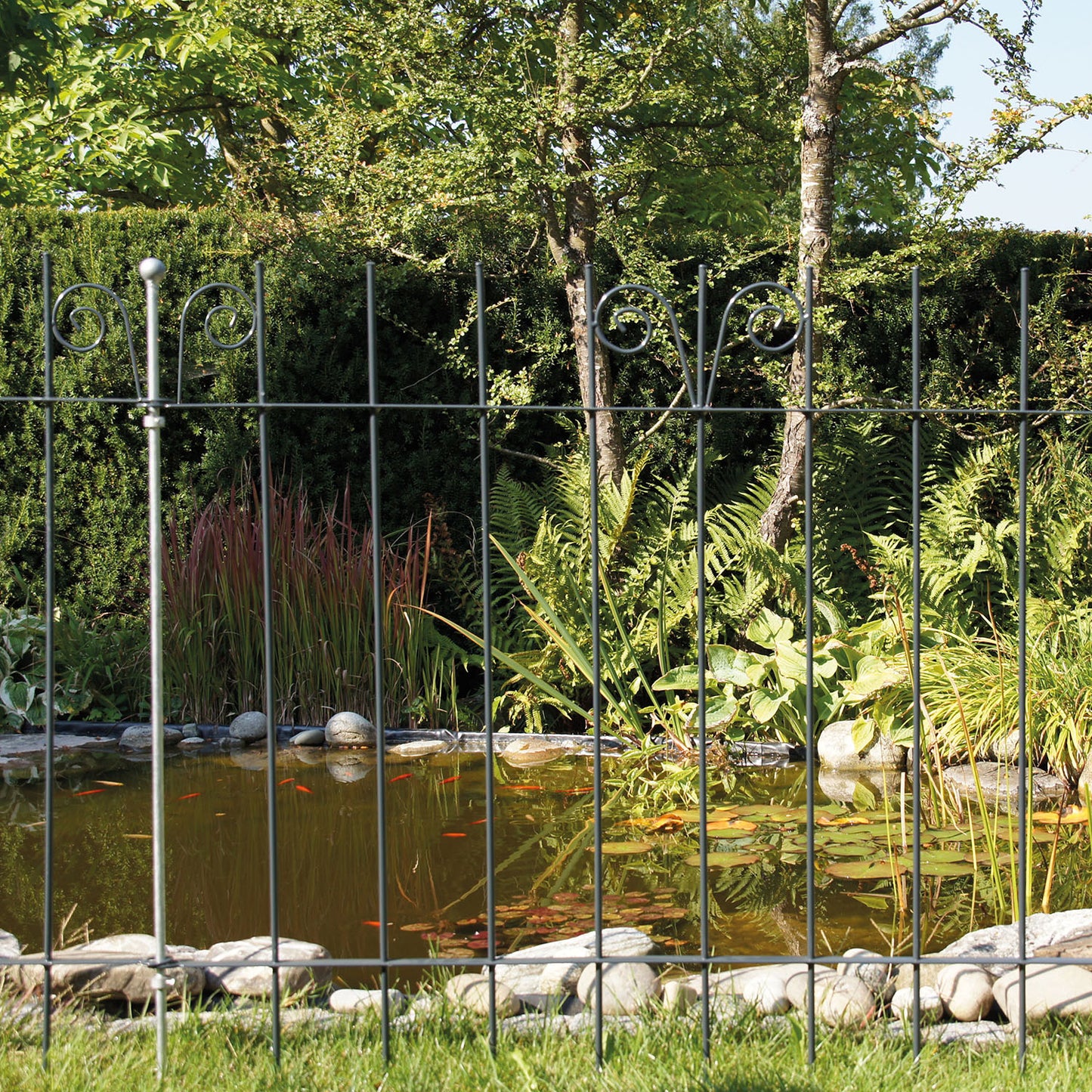 bellissa Teichschutzzaun geschmiedet anthrazit 118x90 cm