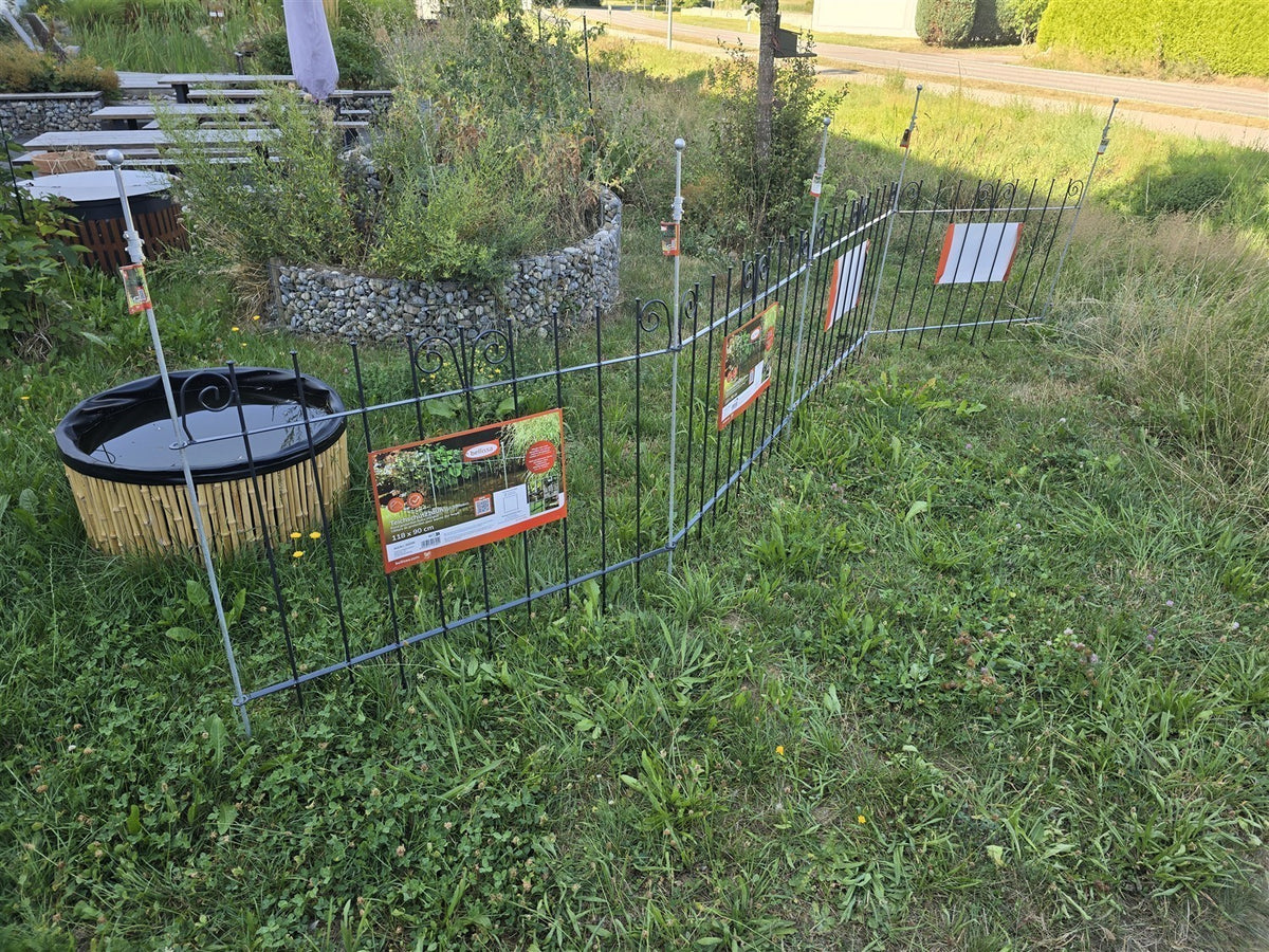 bellissa Teichschutzzaun geschmiedet anthrazit Komplettset mit Pfosten - ID: 71036260057462