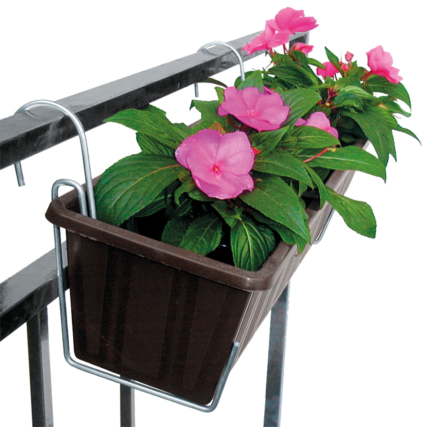 bellissa Blumenkastenhalter groß zink Draht – Rasenkante 24