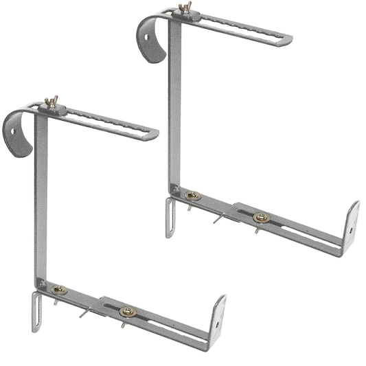 bellissa Blumenkastenhalter schwer für Rundrohre, belastbar bis 30kg/Paar