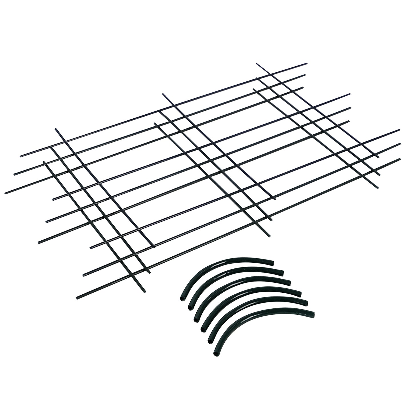 bellissa Rankhilfe Andybell S Set: 3x Rankgitter Andybell S & 6 Rankgitter Verbinder Andybell 90°; L 70 x B 42 x H 70 cm, Pulver besch. grün, 4 mm