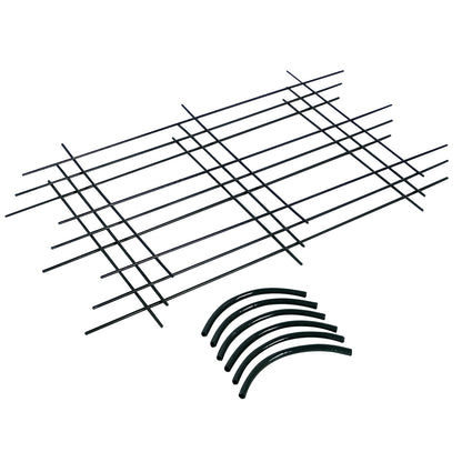 bellissa Rankhilfe Andybell S Set: 3x Rankgitter Andybell S & 6 Rankgitter Verbinder Andybell 90°; L 70 x B 42 x H 70 cm, Pulver besch. grün, 4 mm