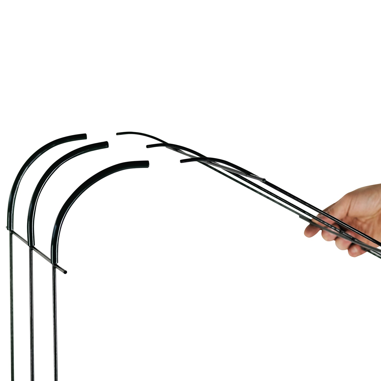 bellissa Rankhilfe Andybell S Set: 3x Rankgitter Andybell S & 6 Rankgitter Verbinder Andybell 90°; L 70 x B 42 x H 70 cm, Pulver besch. grün, 4 mm