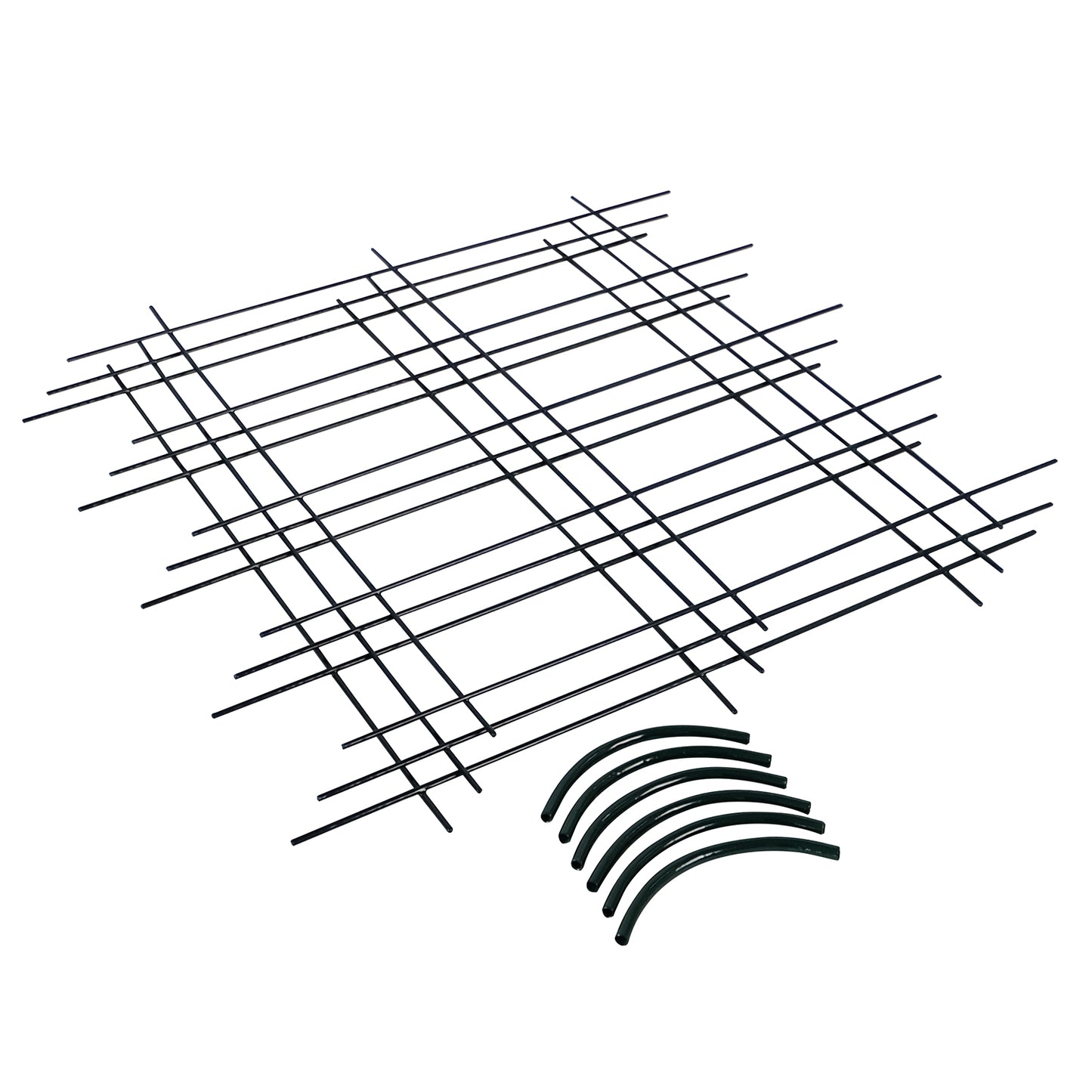 bellissa Rankhilfe Andybell M Set: 3x Rankgitter Andybell M & 6 Rankgitter Verbinder Andybell 90°; L 70 x B 73 x H 70 cm, Pulver besch. grün, 4 mm