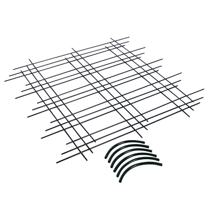 bellissa Rankhilfe Andybell M Set: 3x Rankgitter Andybell M & 6 Rankgitter Verbinder Andybell 90°; L 70 x B 73 x H 70 cm, Pulver besch. grün, 4 mm