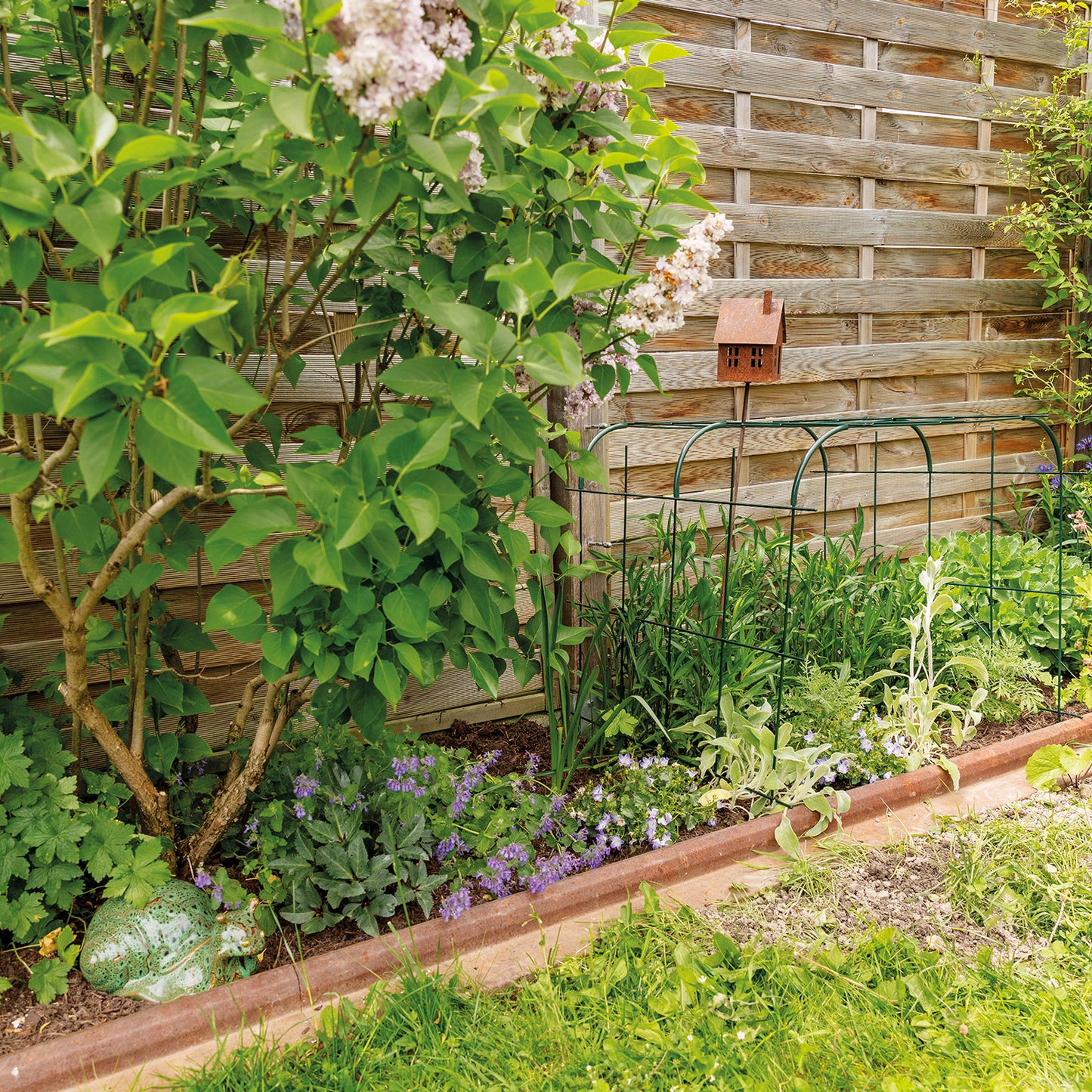 bellissa Rankhilfe Andybell M Set: 3x Rankgitter Andybell M & 6 Rankgitter Verbinder Andybell 90°; L 70 x B 73 x H 70 cm, Pulver besch. grün, 4 mm