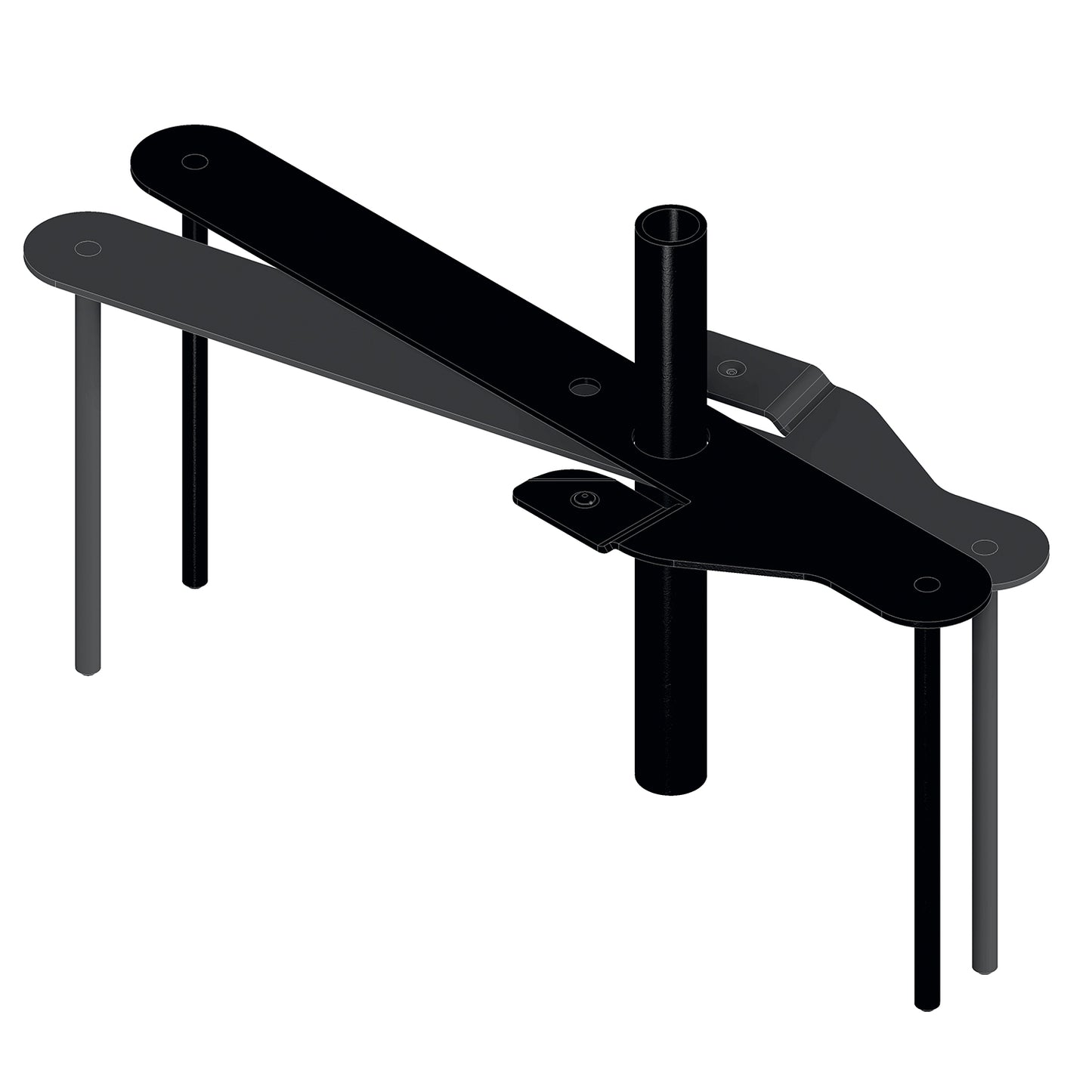 bellissa Pflanzstabhalter Schmetterling; L 23 x B 23 x H 13 cm, Topf Ø25 cm, 1,4 mm verz.