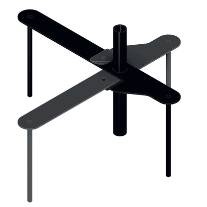 bellissa Pflanzstabhalter Schmetterling; L 23 x B 23 x H 13 cm, Topf Ø25 cm, 1,4 mm verz.