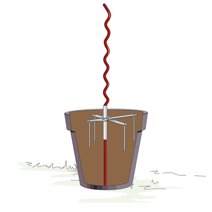 bellissa Pflanzstabhalter Schmetterling; L 23 x B 23 x H 13 cm, Topf Ø25 cm, 1,4 mm verz.