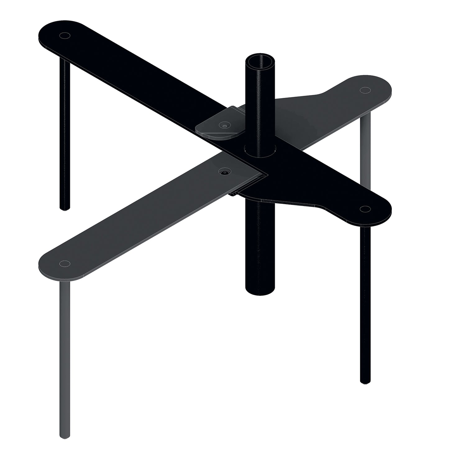 bellissa Pflanzstabhalter Schmetterling; L 23 x B 23 x H 13 cm, Topf Ø25 cm, 1,4 mm verz.