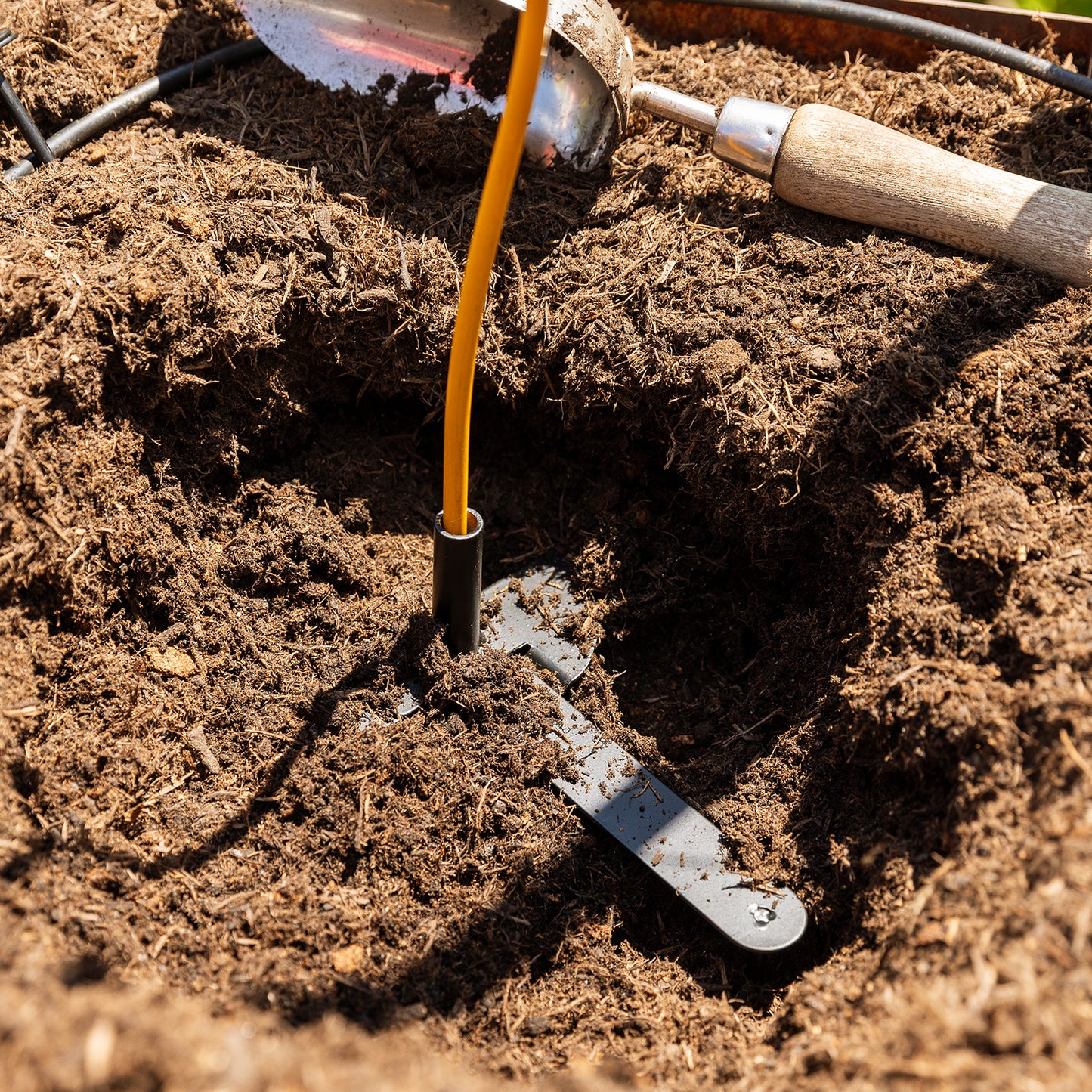 bellissa Pflanzstabhalter Schmetterling; L 23 x B 23 x H 13 cm, Topf Ø25 cm, 1,4 mm verz.