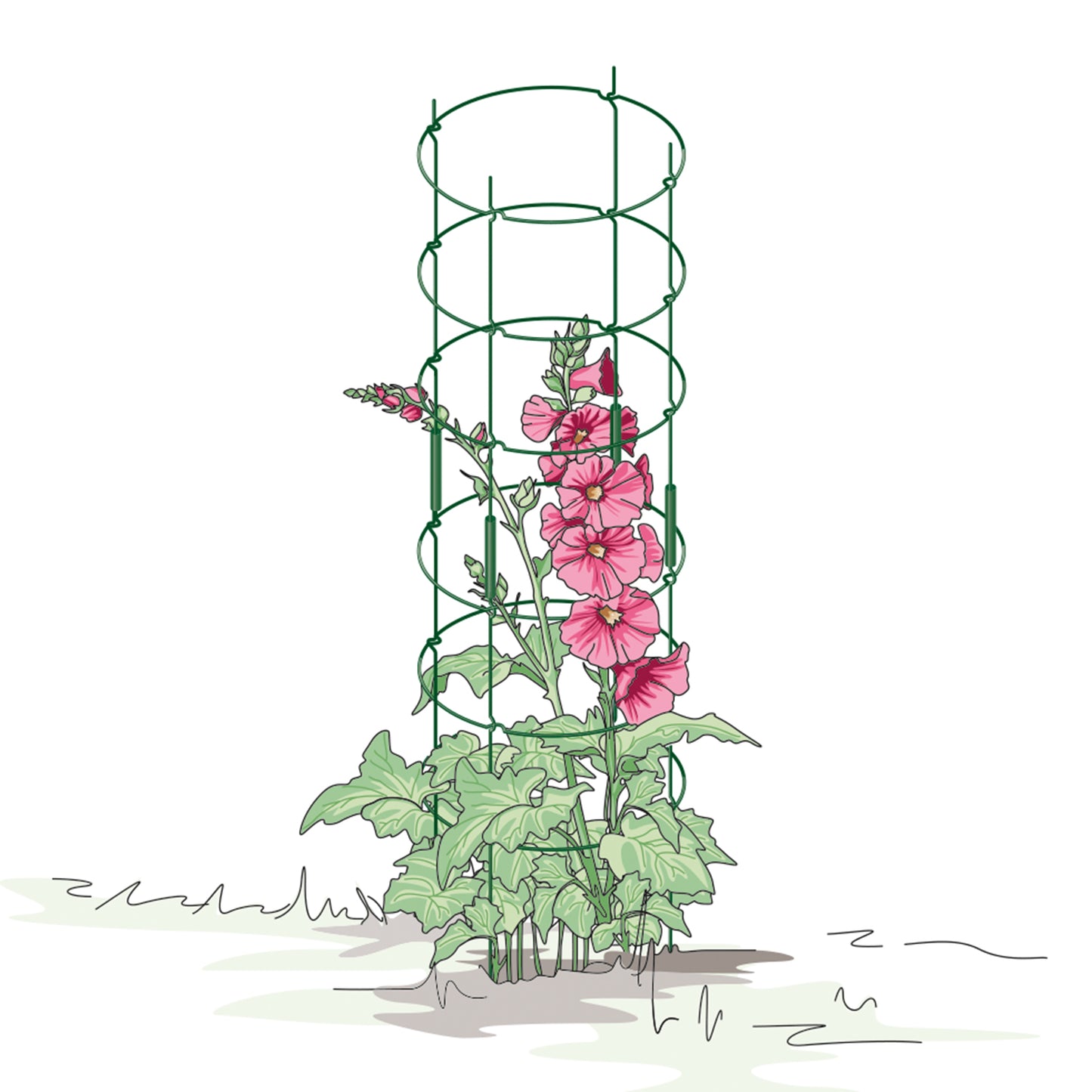 bellissa Rankgitter Verbinder für Staudenstütze FALTER (4er Set); L 13x B 1 x H 15 cm, Pulver besch., 1.5 mm verz.