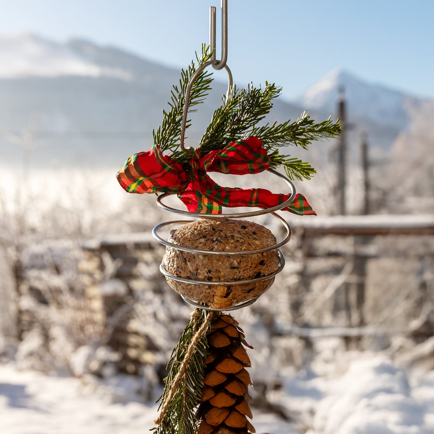 bellissa Meisenknödelhalter XL, L12x B12 x H22 cm, 4mm, Stahl verzinkt