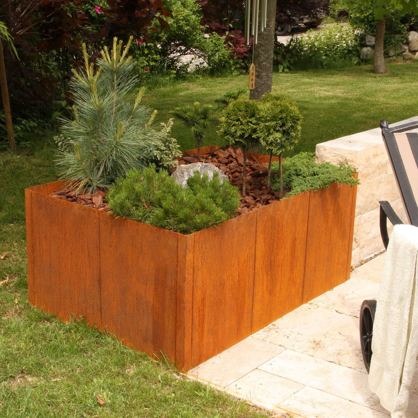 bellissa corten Hochbeet Pannello 116x80x80 cm