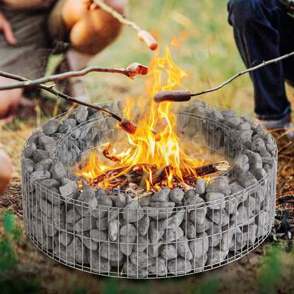 bellissa Feuerstelle Gabione Ø 73 Höhe 21 cm