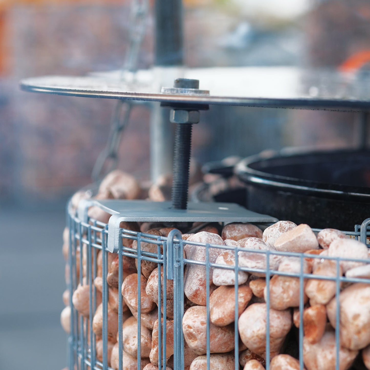 bellissa Sole Grillring Grillplatte Feuerplatte für Grillrost & Feuerschale rund Antihaft Funktion