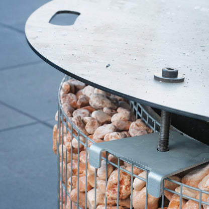 bellissa Sole Grillring Grillplatte Feuerplatte für Grillrost & Feuerschale rund Antihaft Funktion