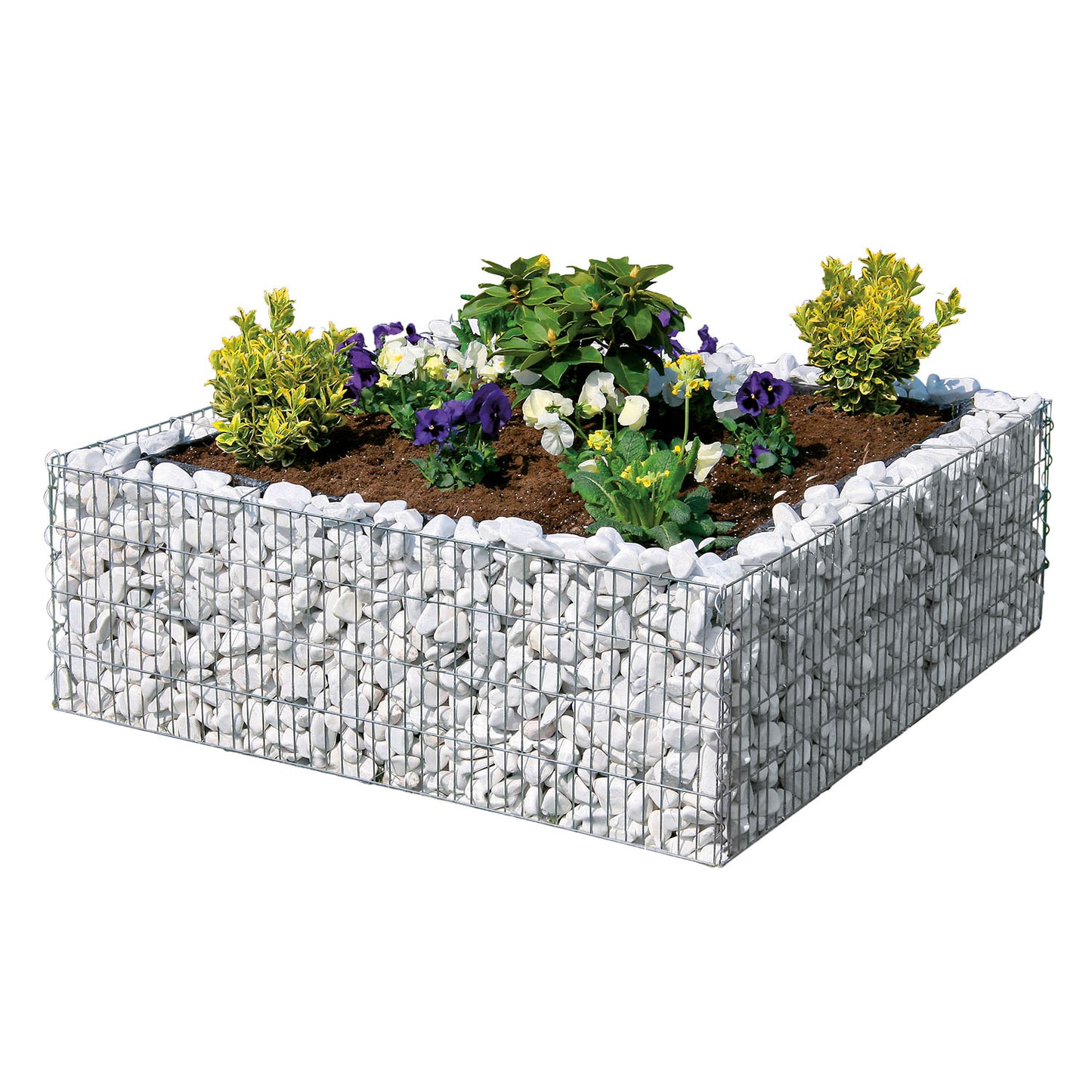 bellissa Hochbeet 4-Eck "premium" inkl. Trennfolie 120x120xH=40 cm