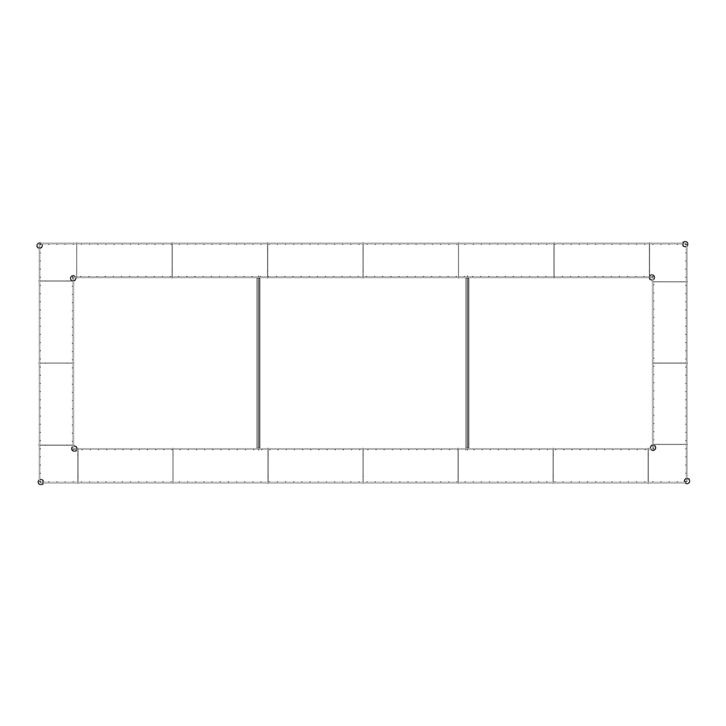 bellissa Hochbeet "premium" eckig inkl. Trennfolie 200x75xH=100 cm